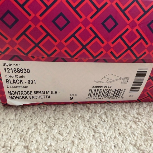 Tory Burch Montrose 55MM Mule Monark Vachetta Women's Shoes Size 9 Black - Picture 4 of 14